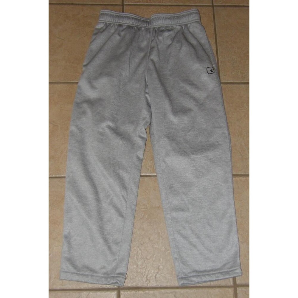 AND1 Mens Sz Medium Short Gray Elastic Waist Athletic Fleece Lined Pants Pockets